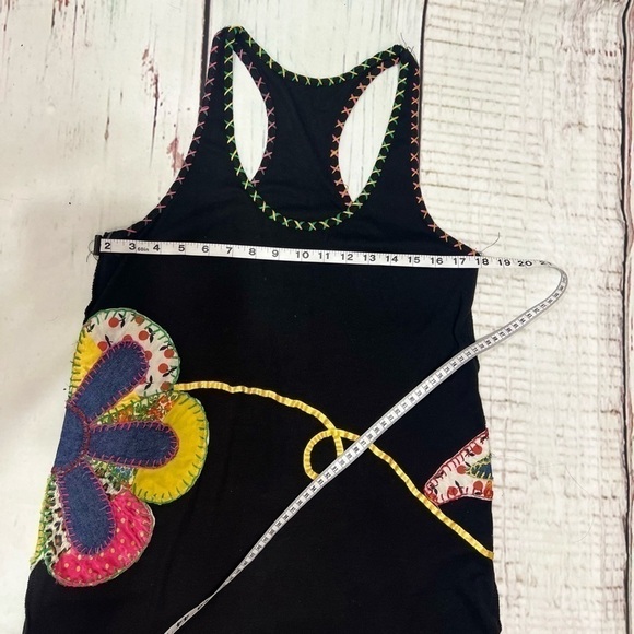 appliqued Tanktop Tunic Dress reversible in size medium 90s Y2k Vintage - Picture 7 of 16